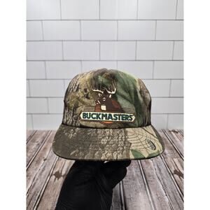 Buck Master Vintage Adjustable Camo Snapback Hat Made In the USA